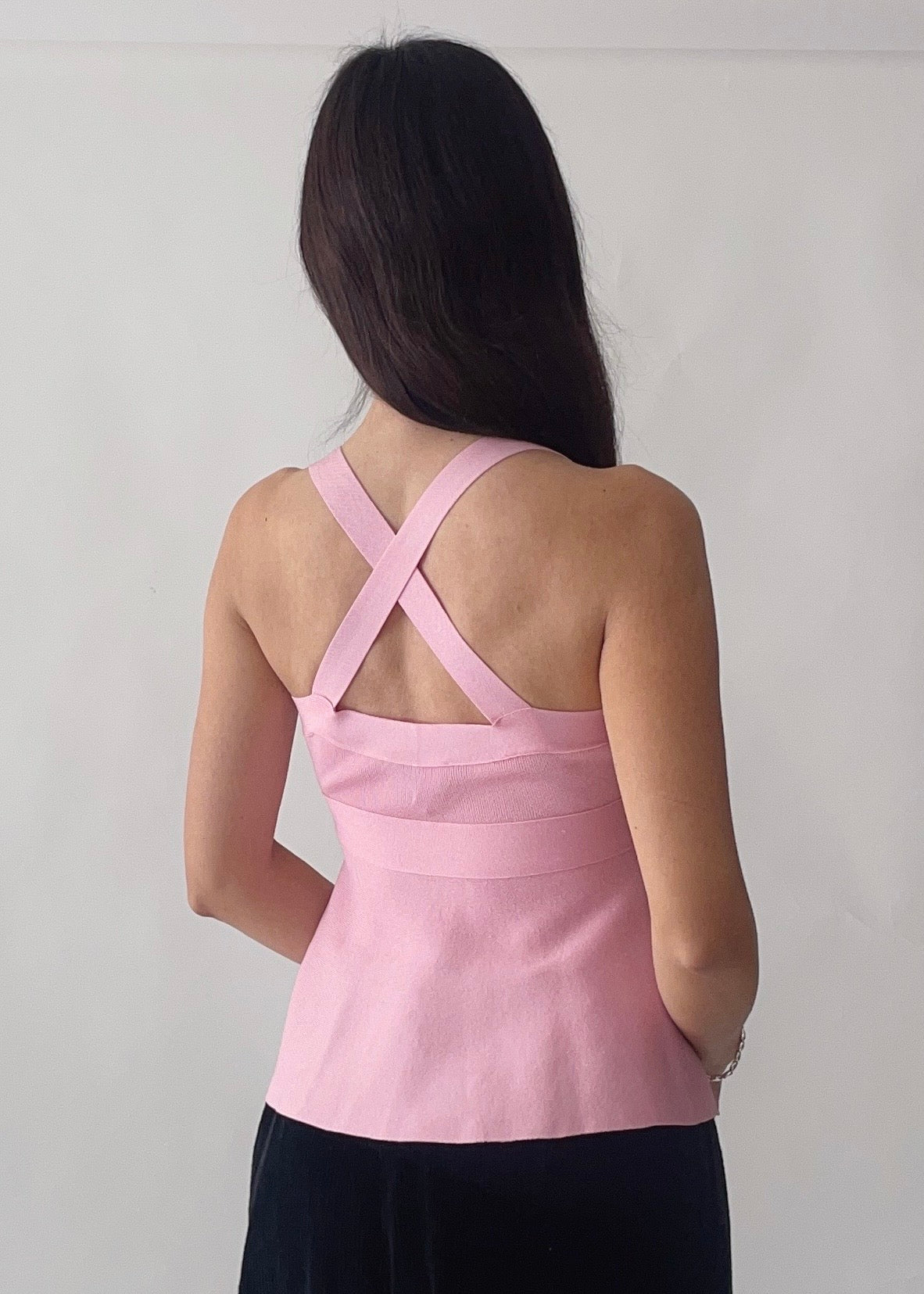 Moschino Pink Halter Knit Top