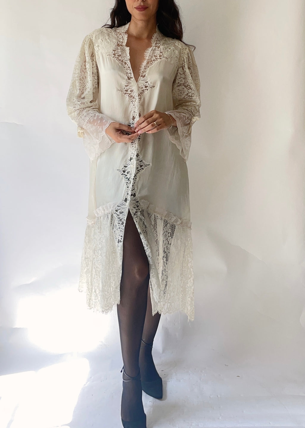 Vintage Christian Dior Silk Robe Dress