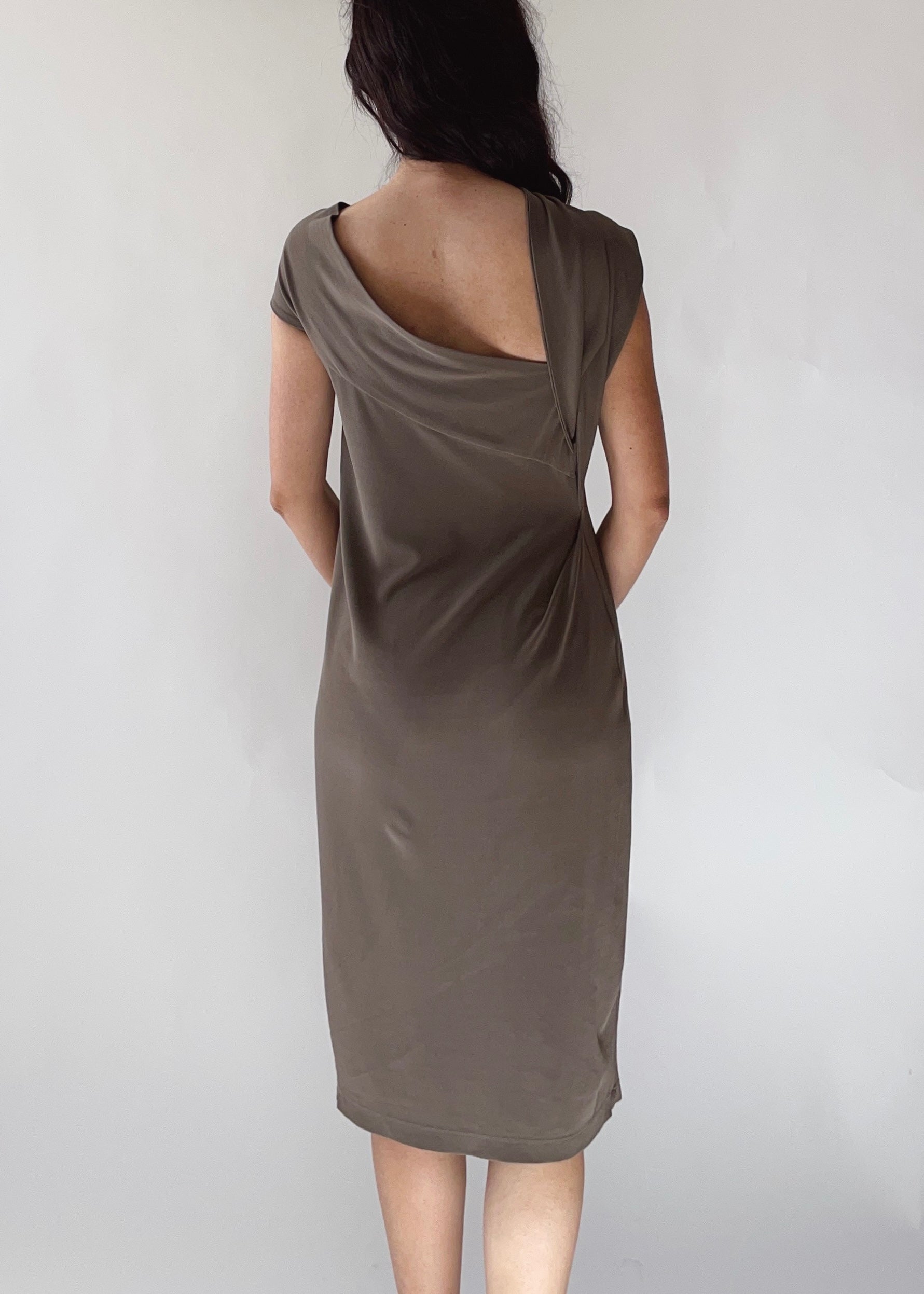 Plein Sud Asymmetrical Brown Dress