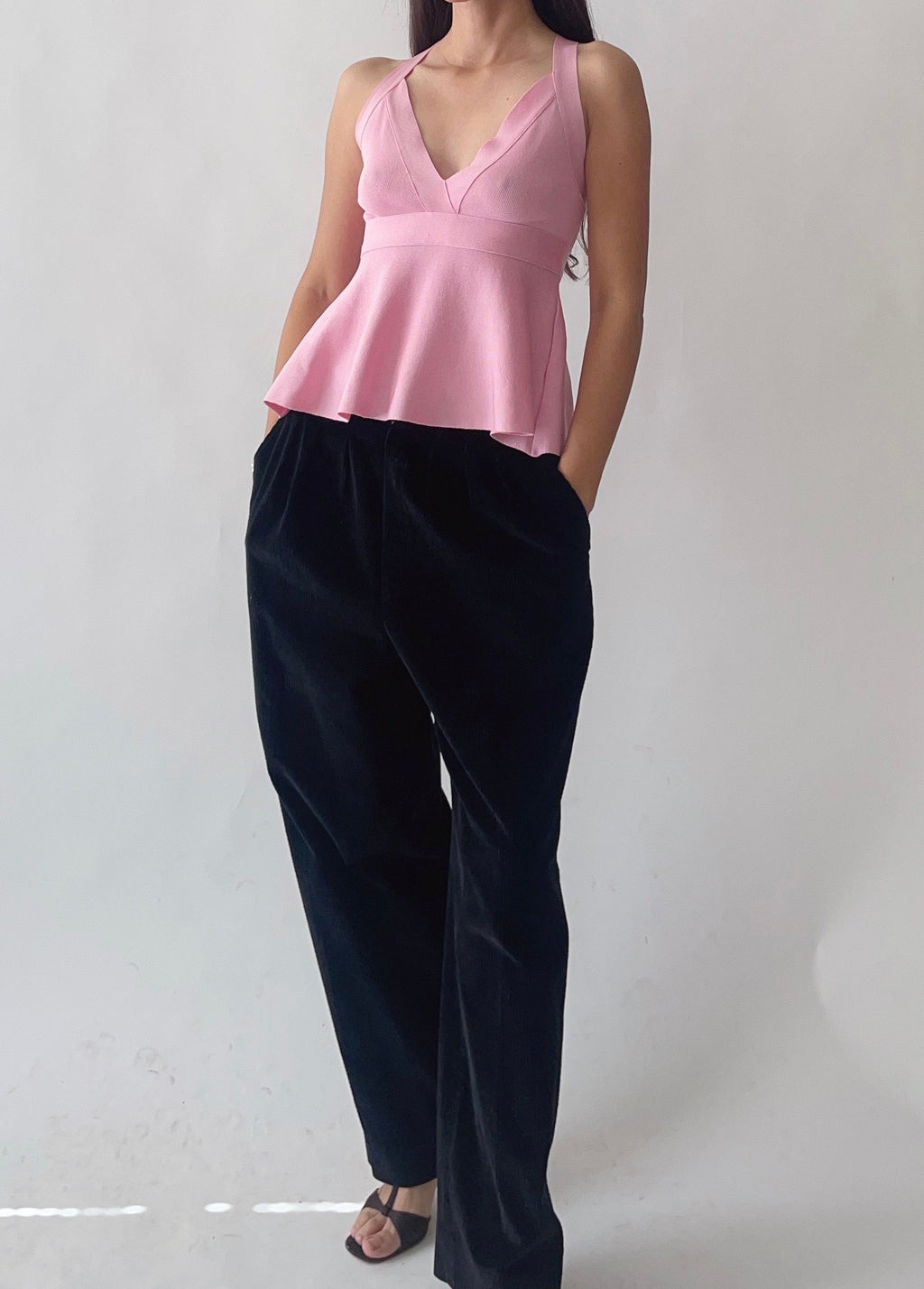 Moschino Pink Halter Knit Top