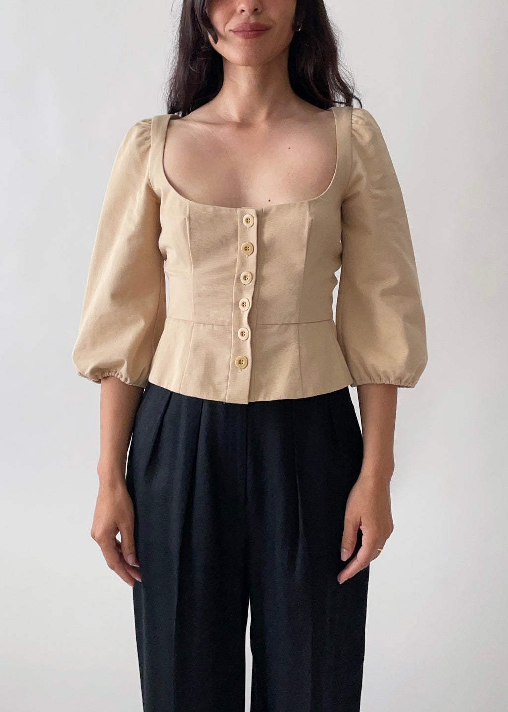 Vintage Prada Square Neck Top