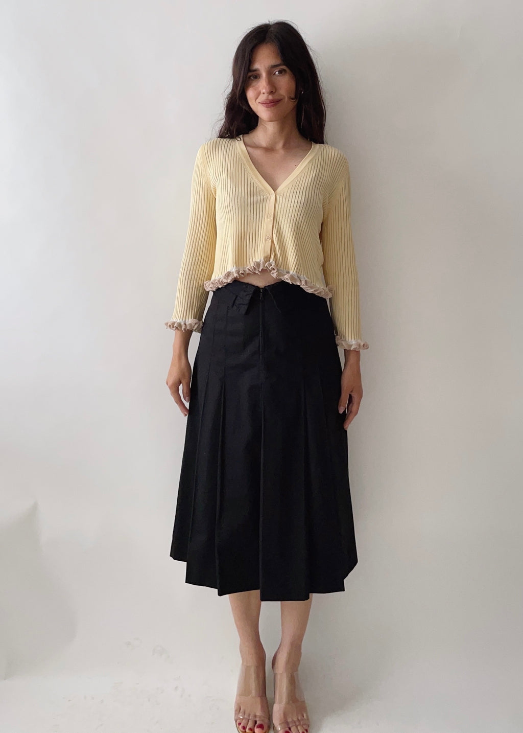 Prada Black Cotton Skirt