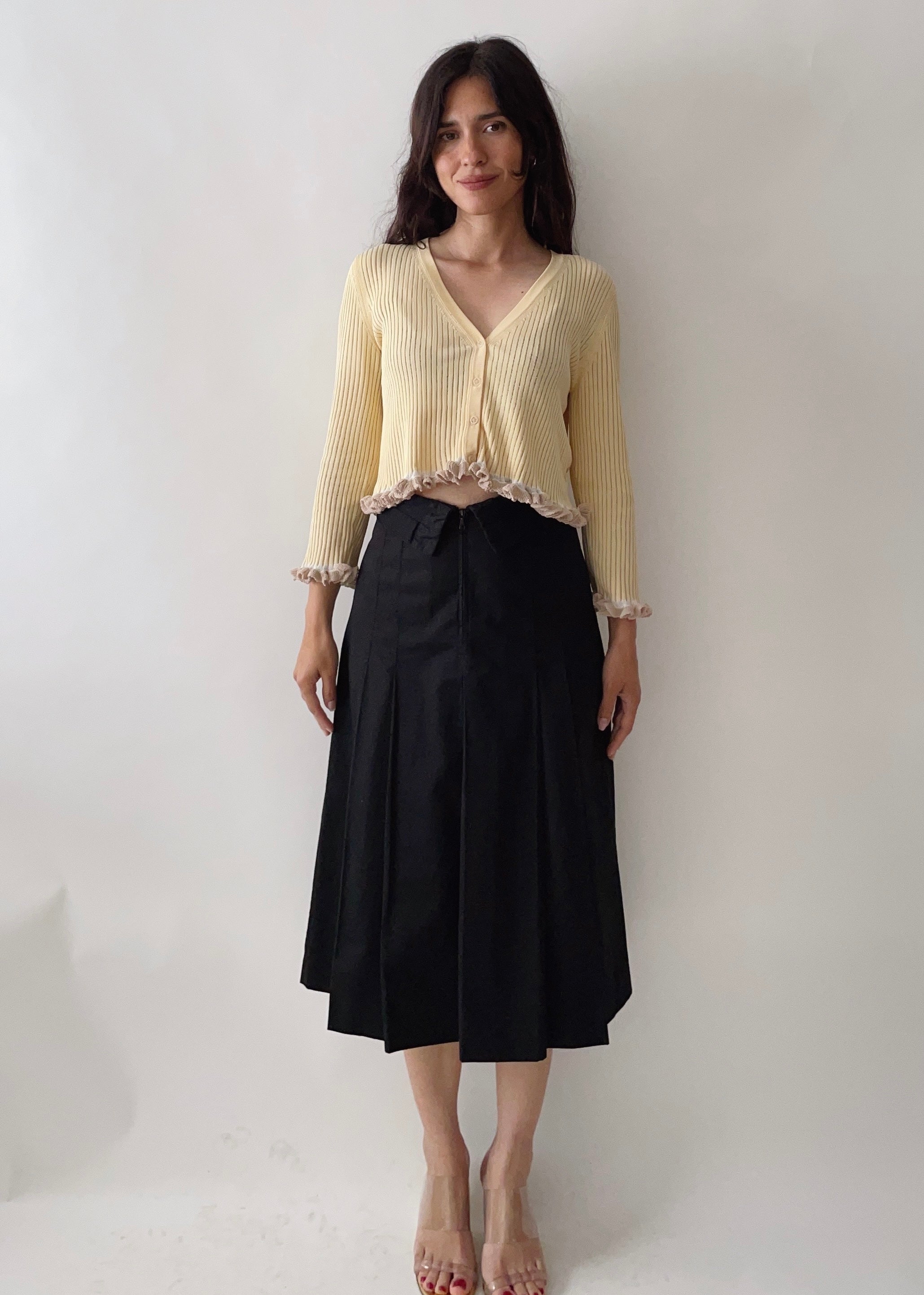 Prada Black Cotton Skirt