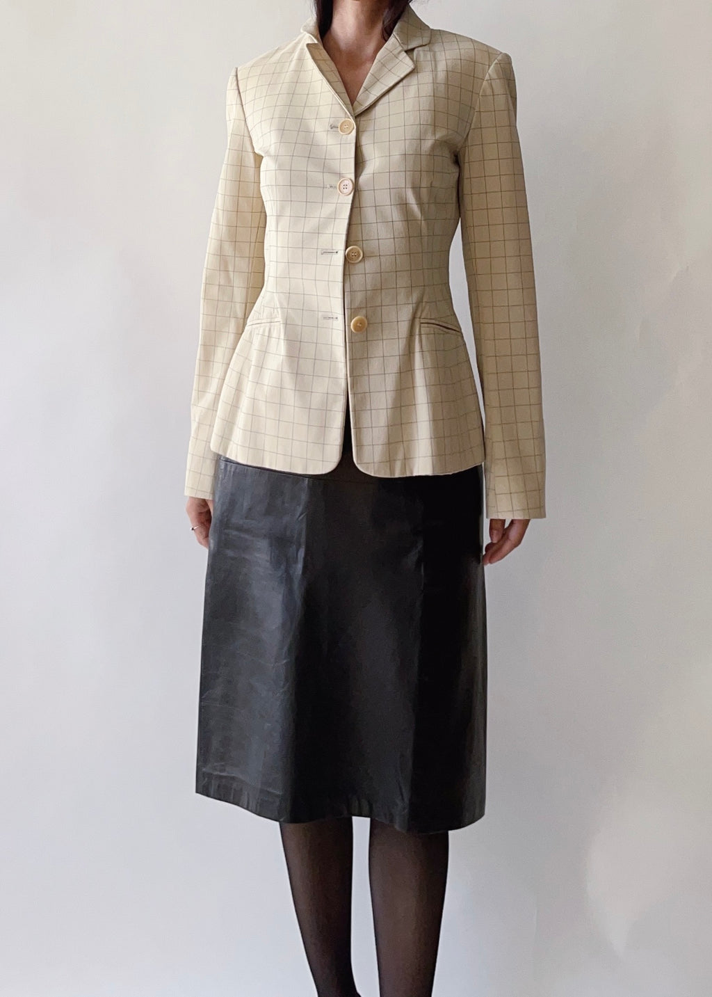 Vintage Max Mara Leather Skirt