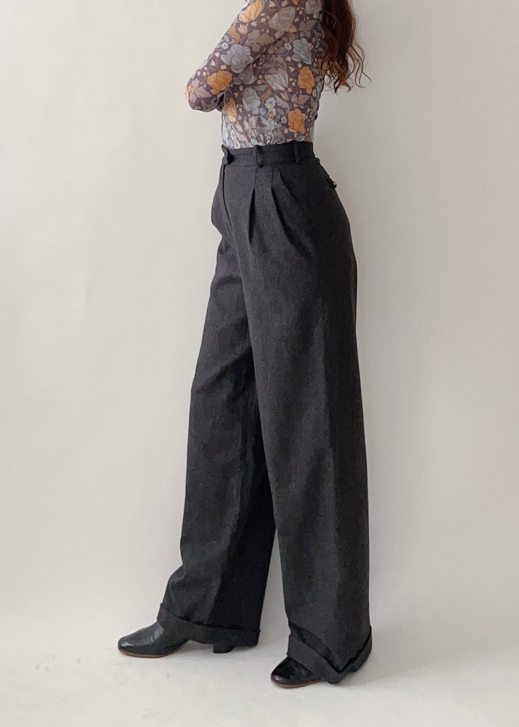 Vintage Chanel CC Wool Trousers
