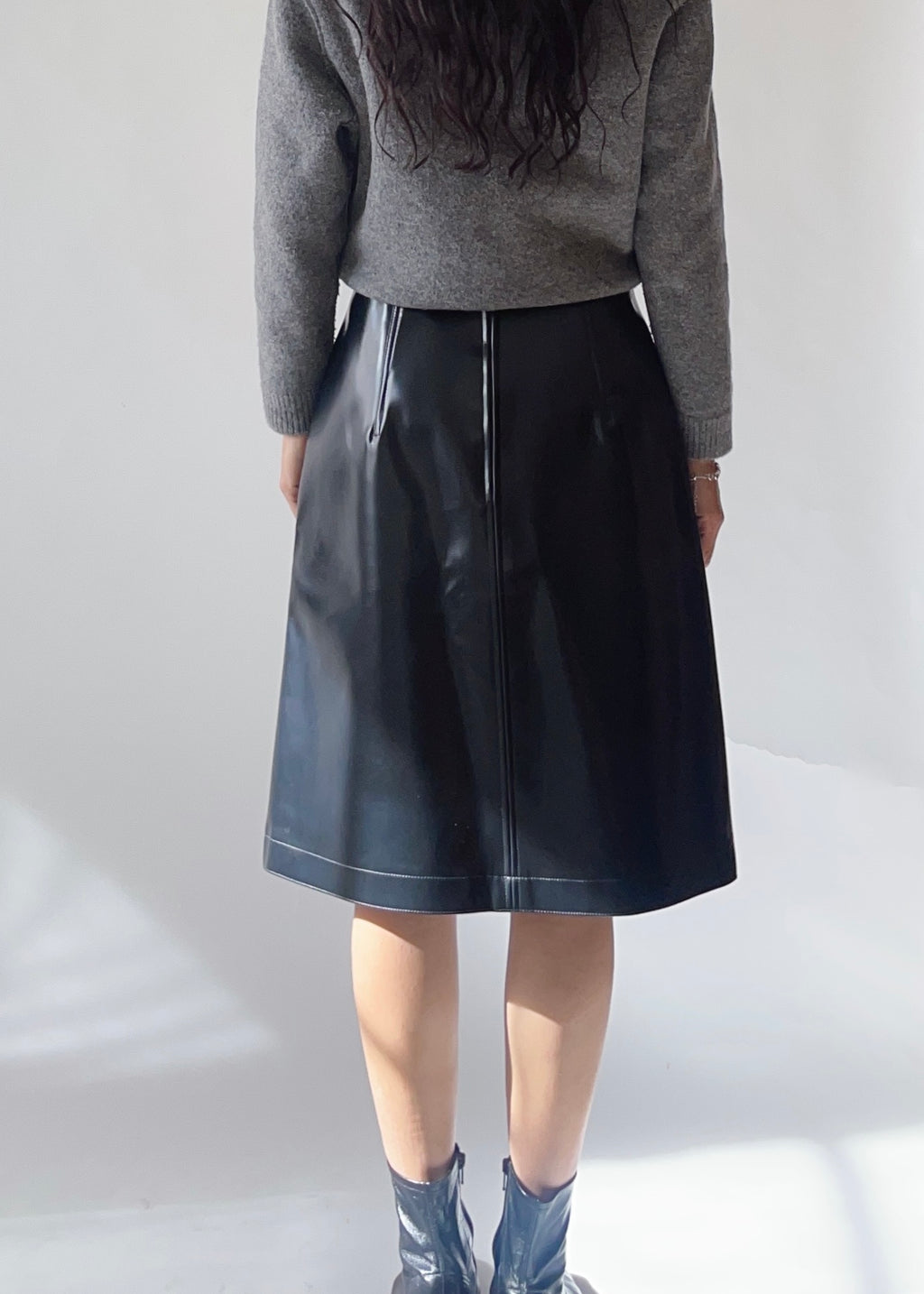 Jil Sander Faux Leather Skirt