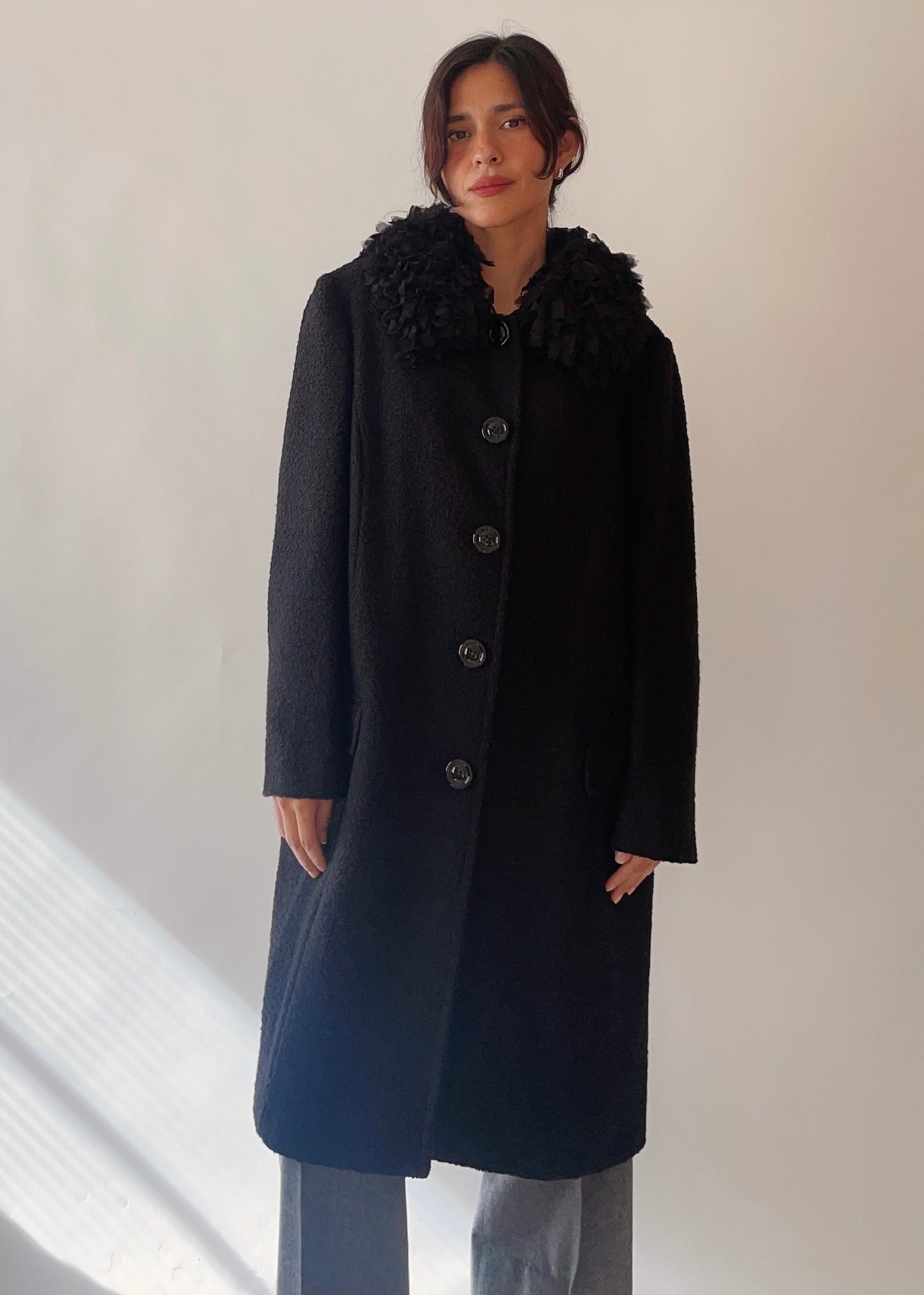 Vintage Moschino Wool Coat with Collar