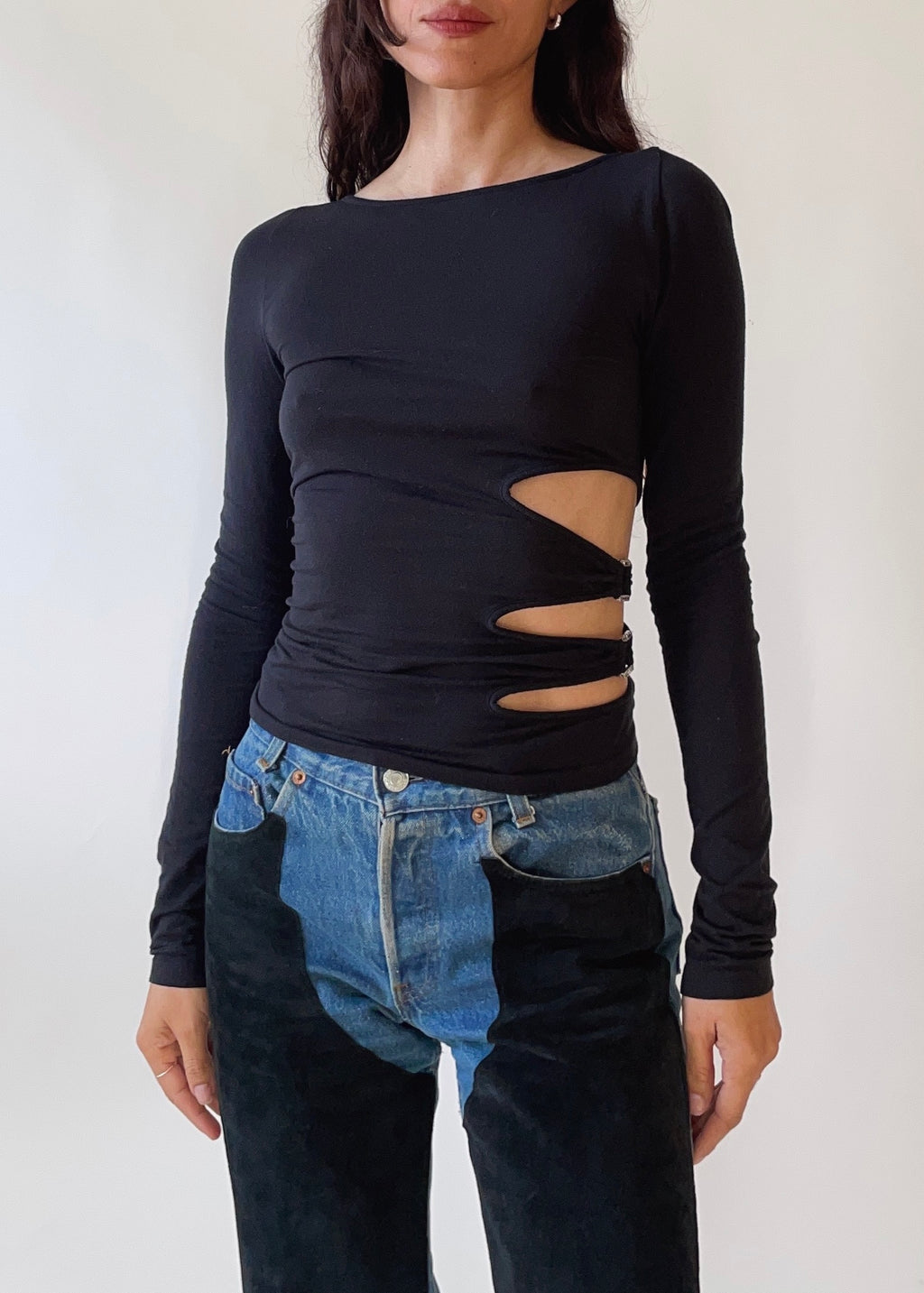 Vintage Sisley Cut-Out Top