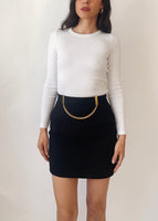 Vintage Celine Wool Chain Mini Skirt