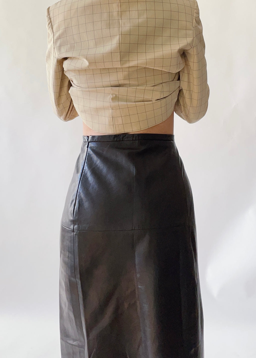 Vintage Max Mara Leather Skirt