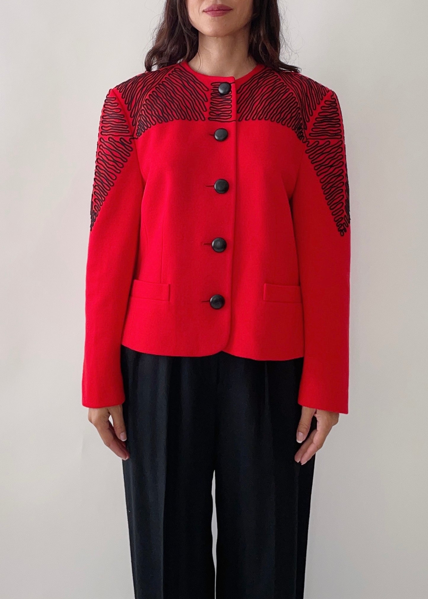 Vintage Louis Feraud Red Jacket