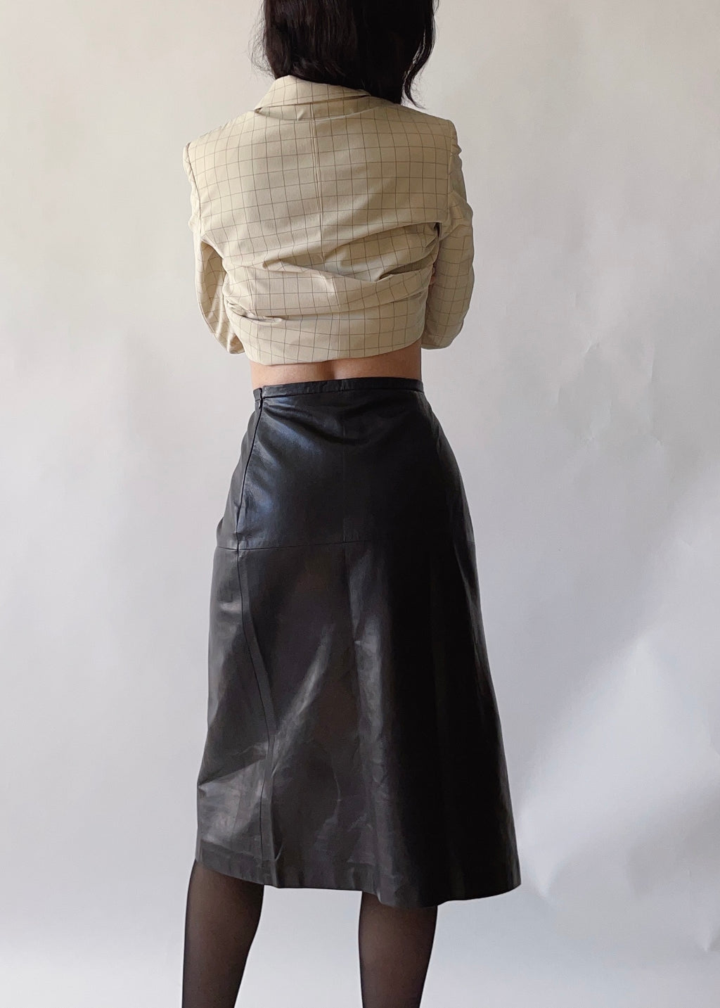 Vintage Max Mara Leather Skirt