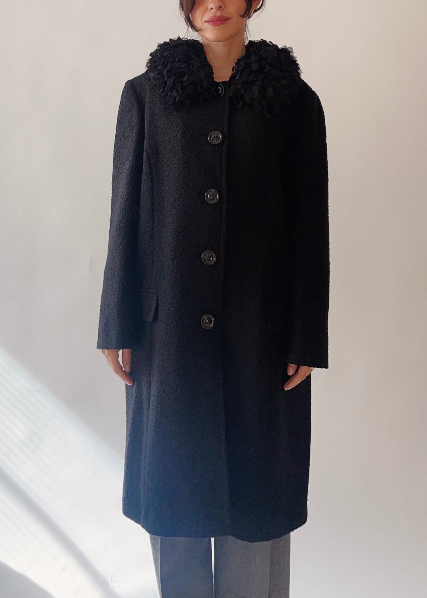 Vintage Moschino Wool Coat with Collar