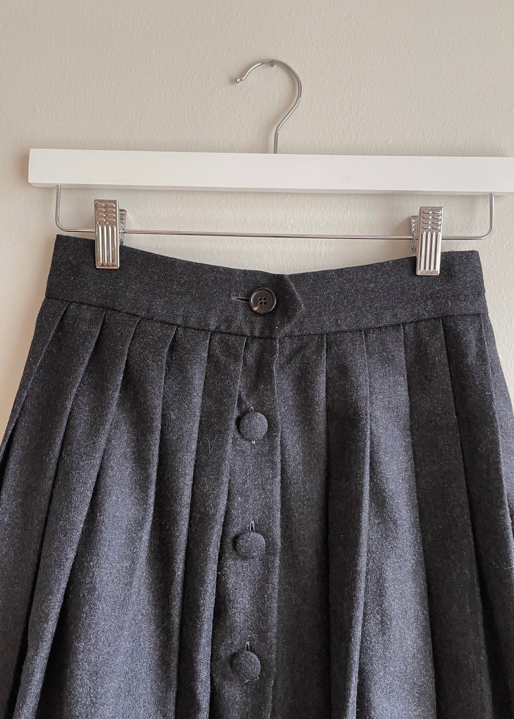 Vintage Moschino Grey Pleated Mini Skirt