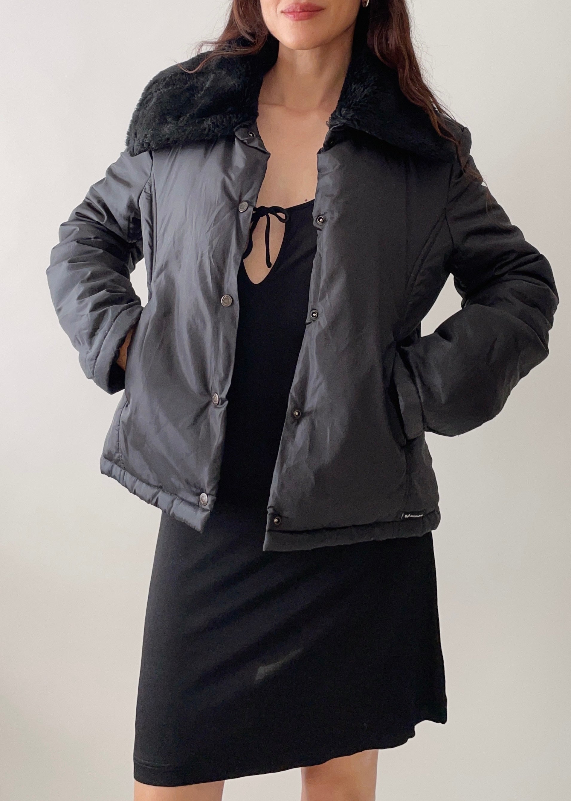 Vintage D&G Faux Fur Bomber Jacket