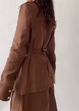 Pre-owned Rejina Pyo Martina Brown Linen Jacket