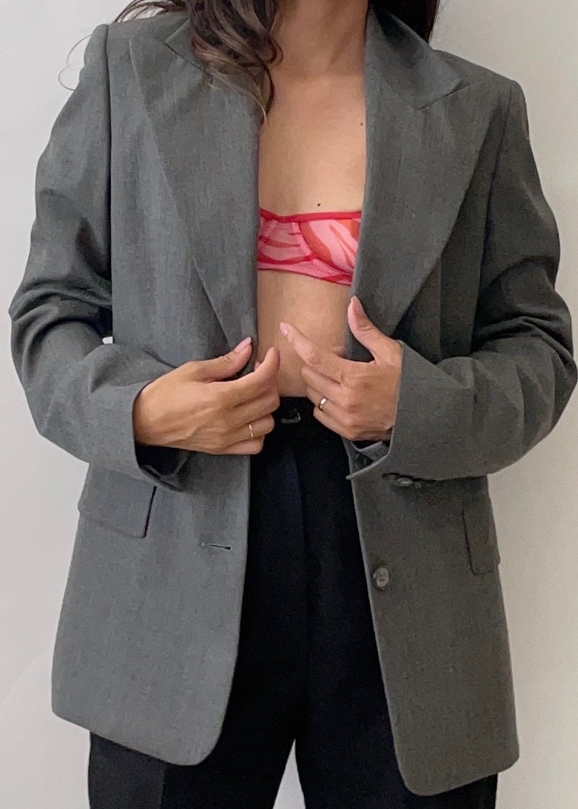 Vintage Celine Wool Grey Blazer