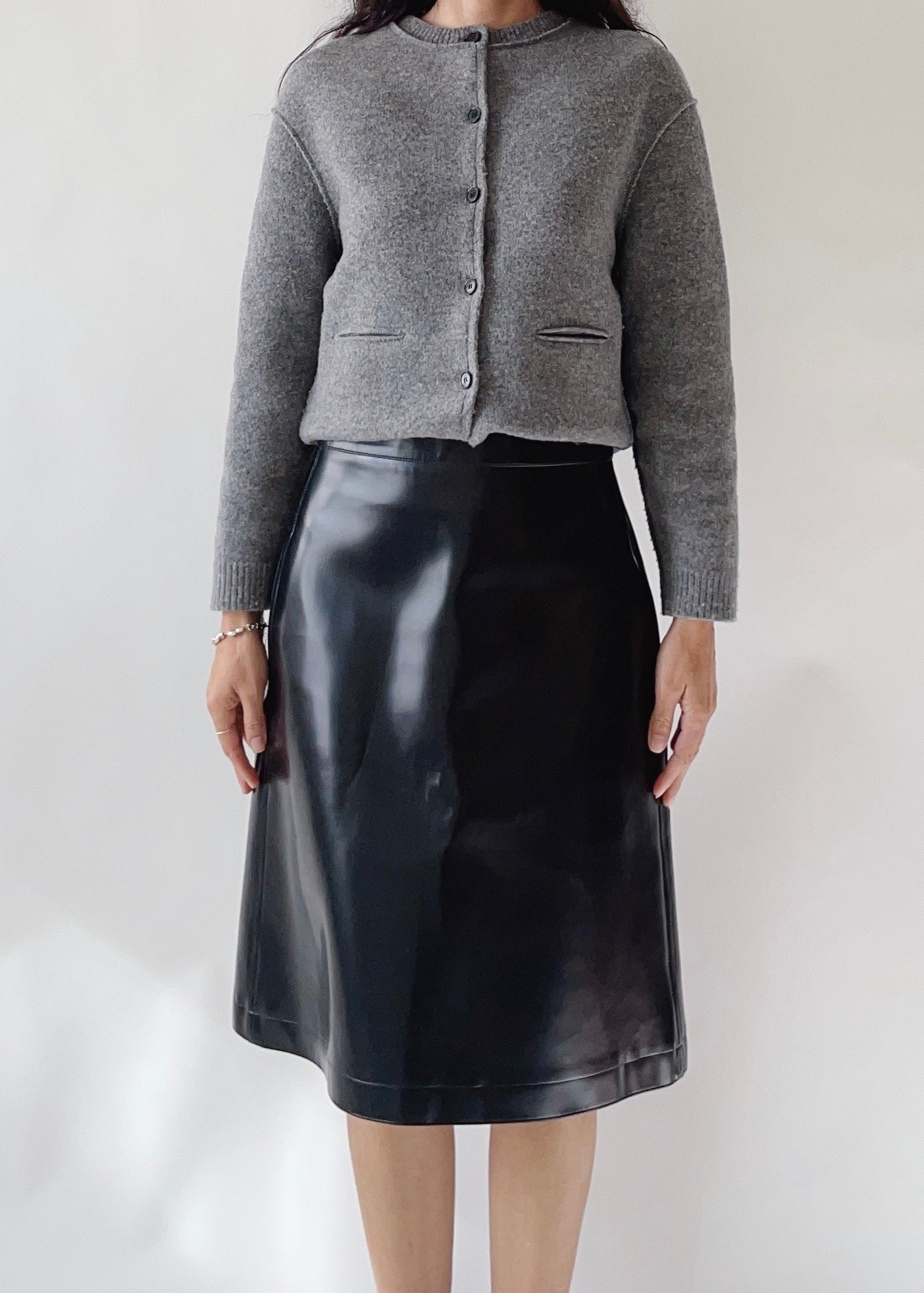 Jil Sander Pleather Skirt