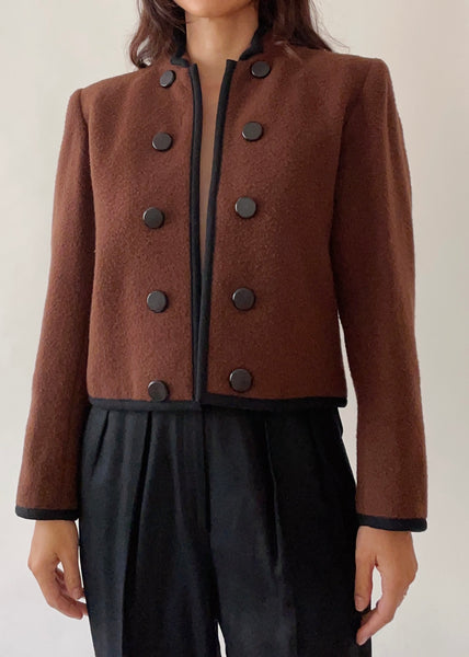 Vintage YSL Brown Wool Jacket