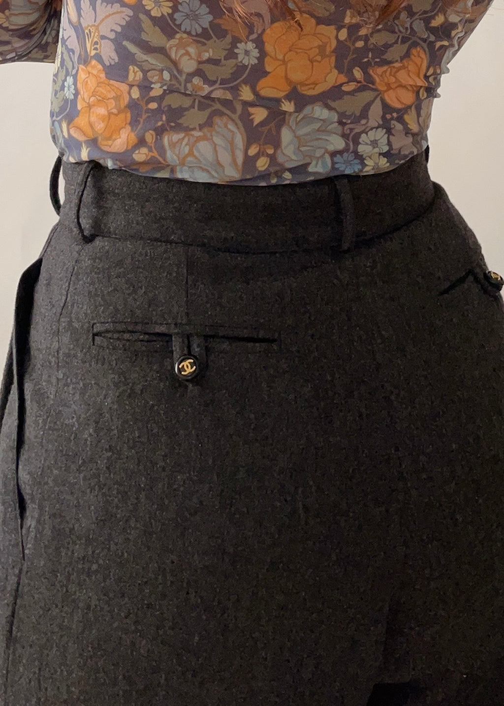 Vintage Chanel CC Wool Trousers