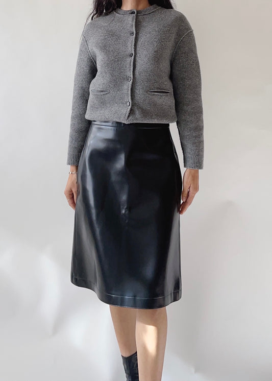 Jil Sander Pleather Skirt