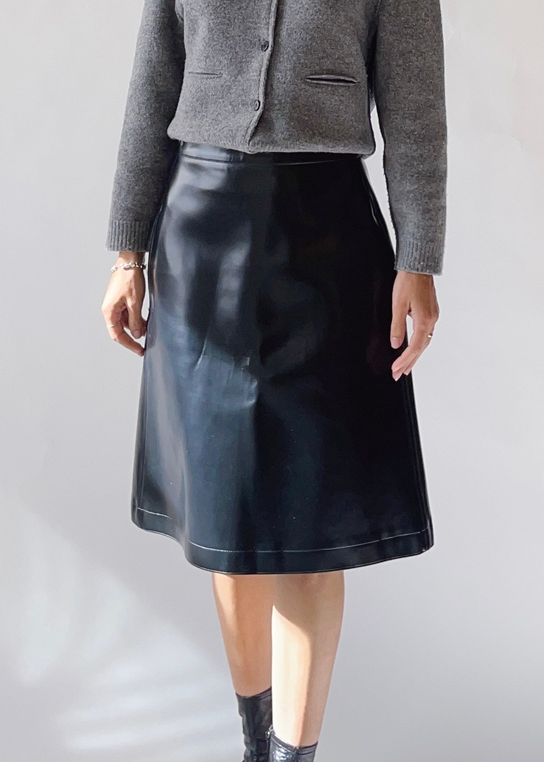 Jil Sander Faux Leather Skirt