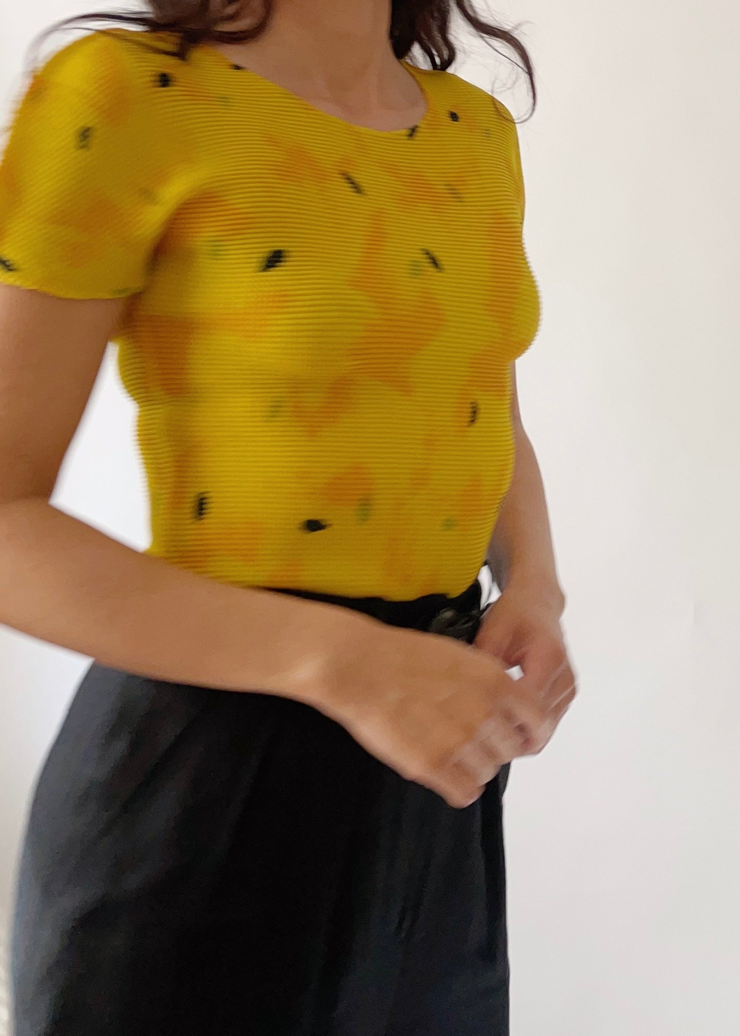 Vintage Issey Miyake Yellow Flower Top