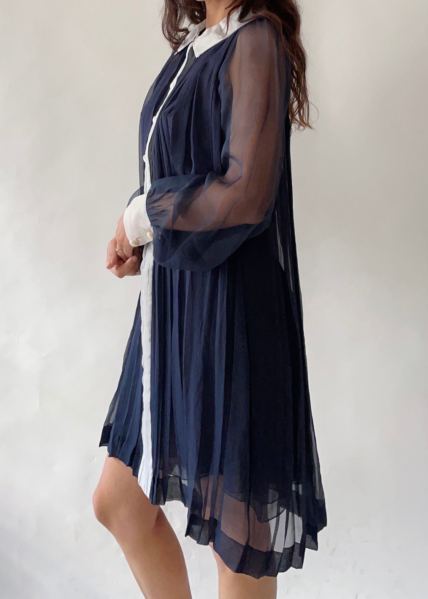 Vintage Chloe Silk Pleated Dress