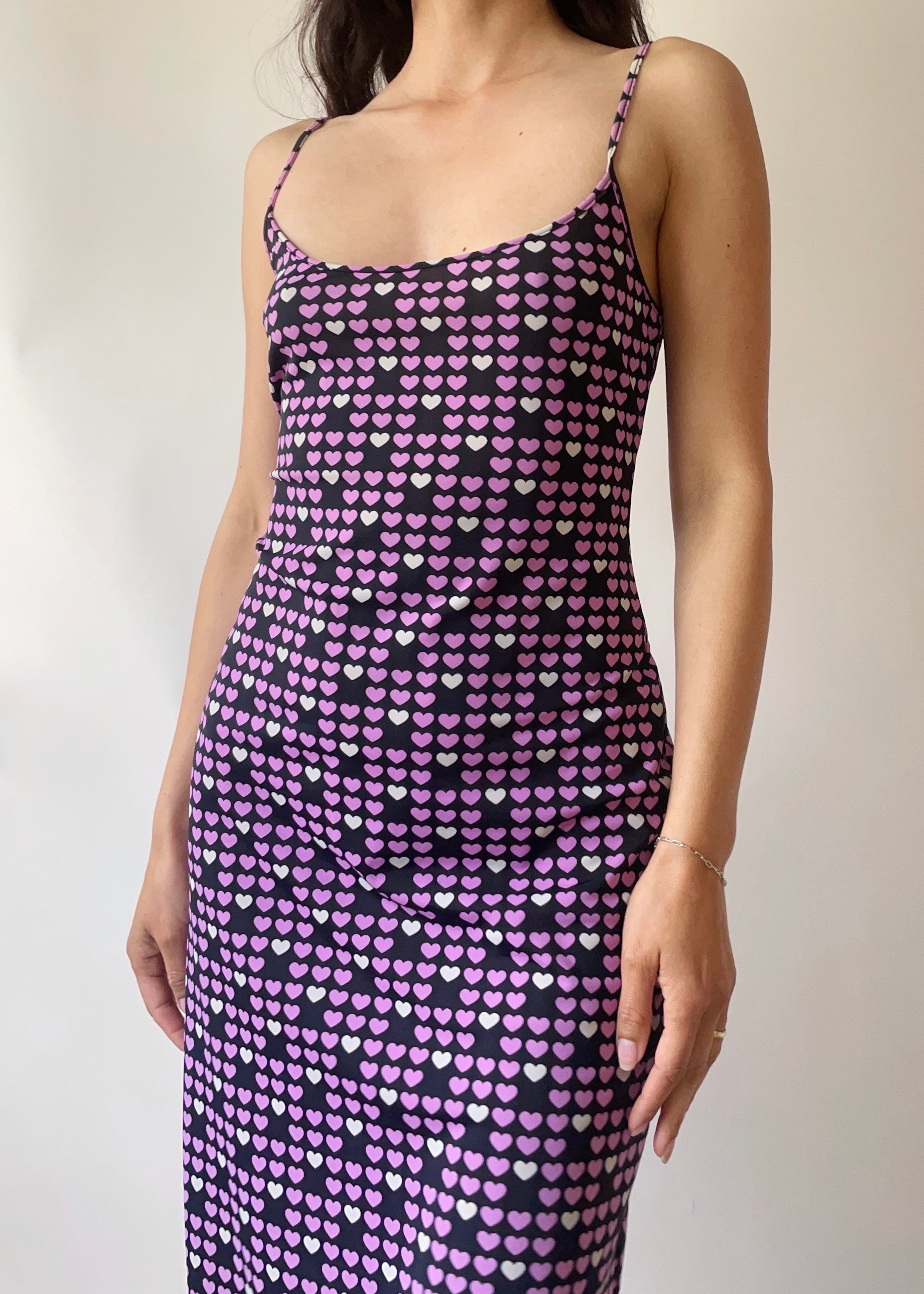 anna molinari black dress satc Anna Molinari Black Silk Sleeveless Dress M-L AB Condition 78cm