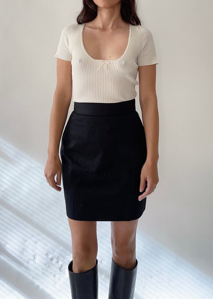 Vintage Chanel CC Pencil Skirt