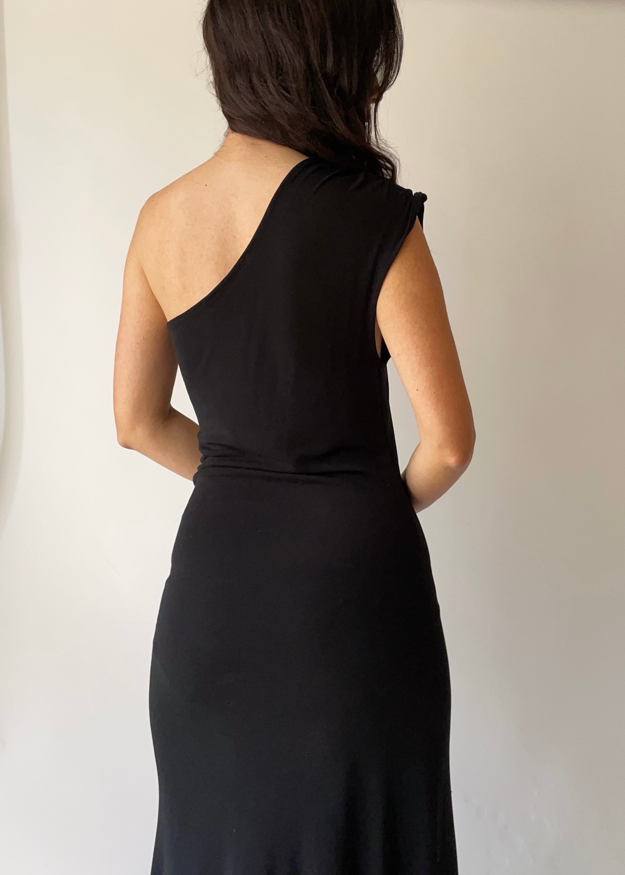 Vintage French Asymmetrical Long Dress