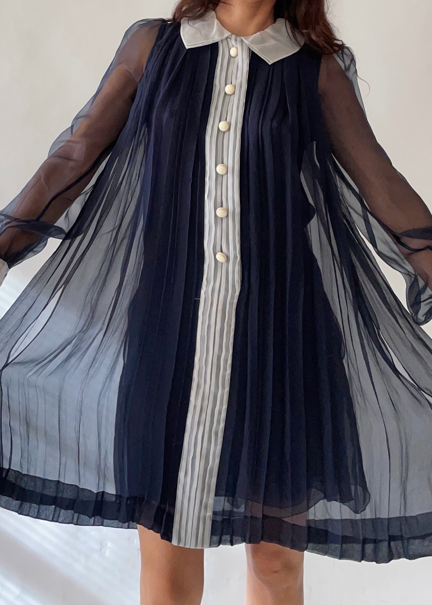 Vintage Chloe Silk Pleated Dress