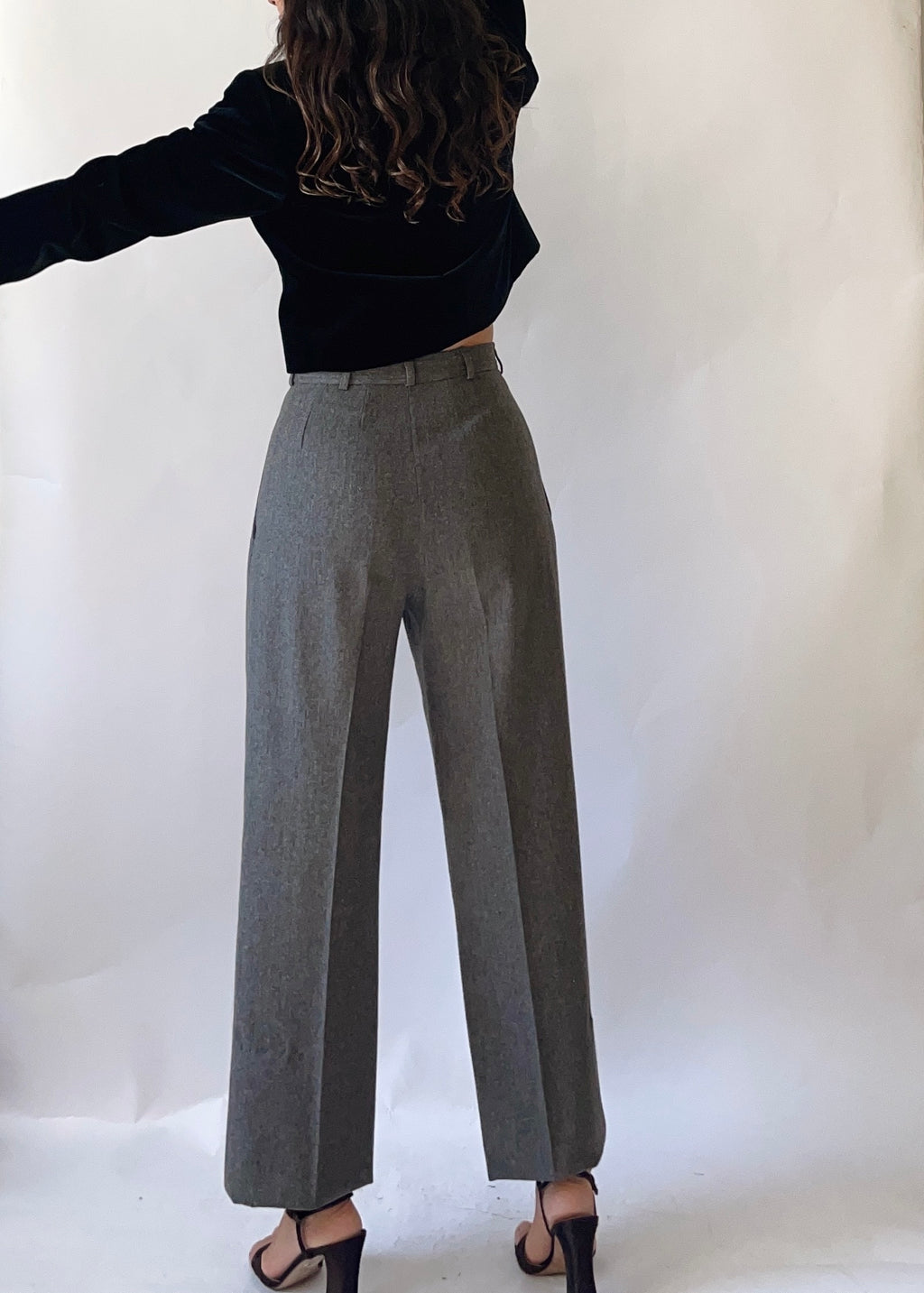 Vintage Yves Saint Laurent Velvet Cropped Jacket