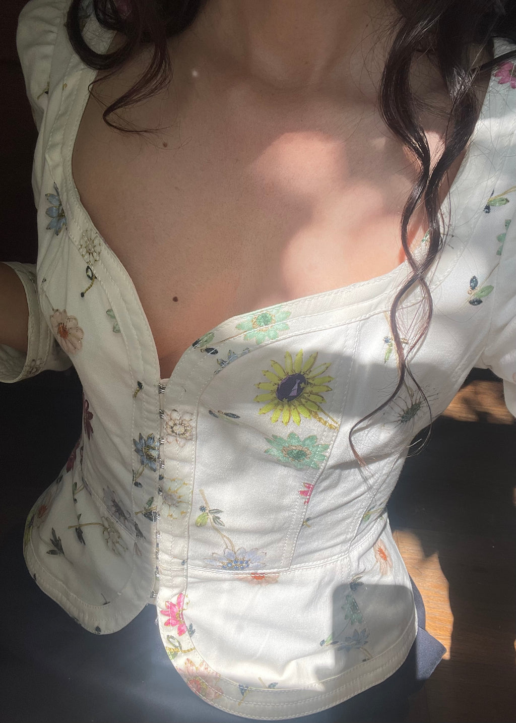 Vintage Ungaro Floral Bustier Top