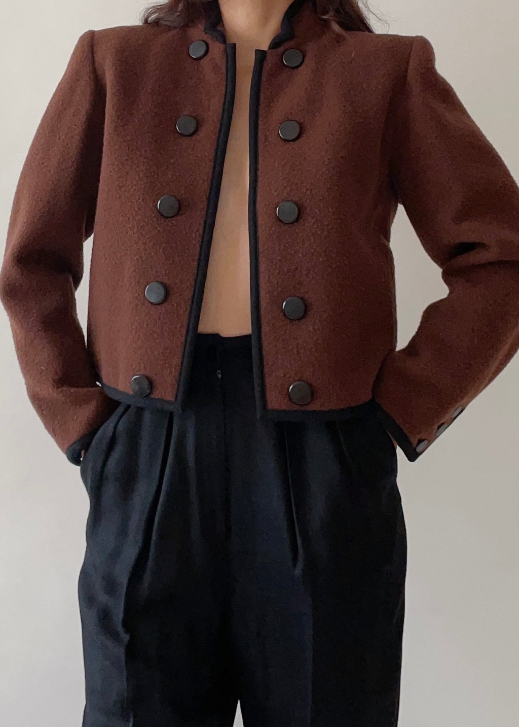 Vintage YSL Brown Wool Jacket