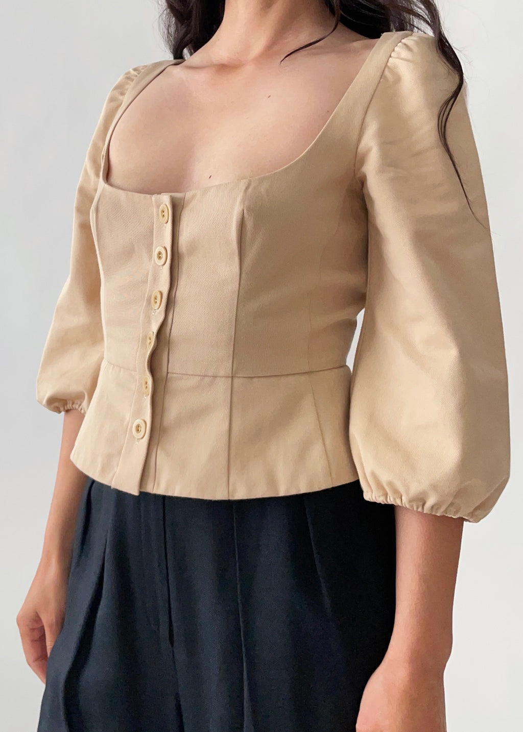 Vintage Prada Square Neck Top