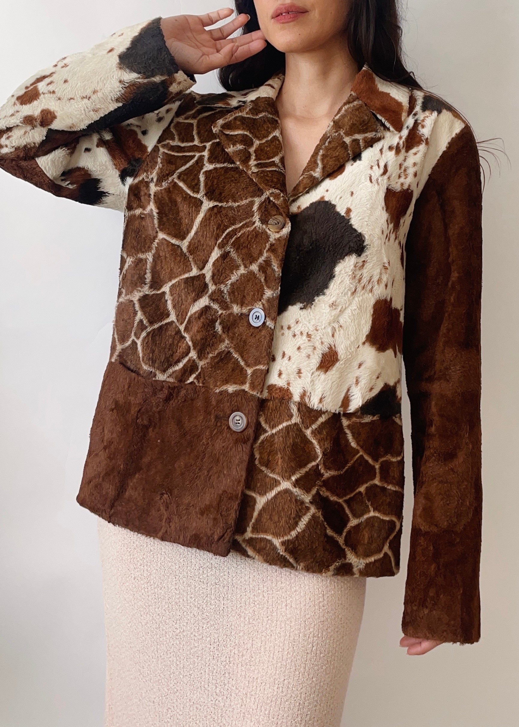 Vintage Kenzo Cow Print Jacket