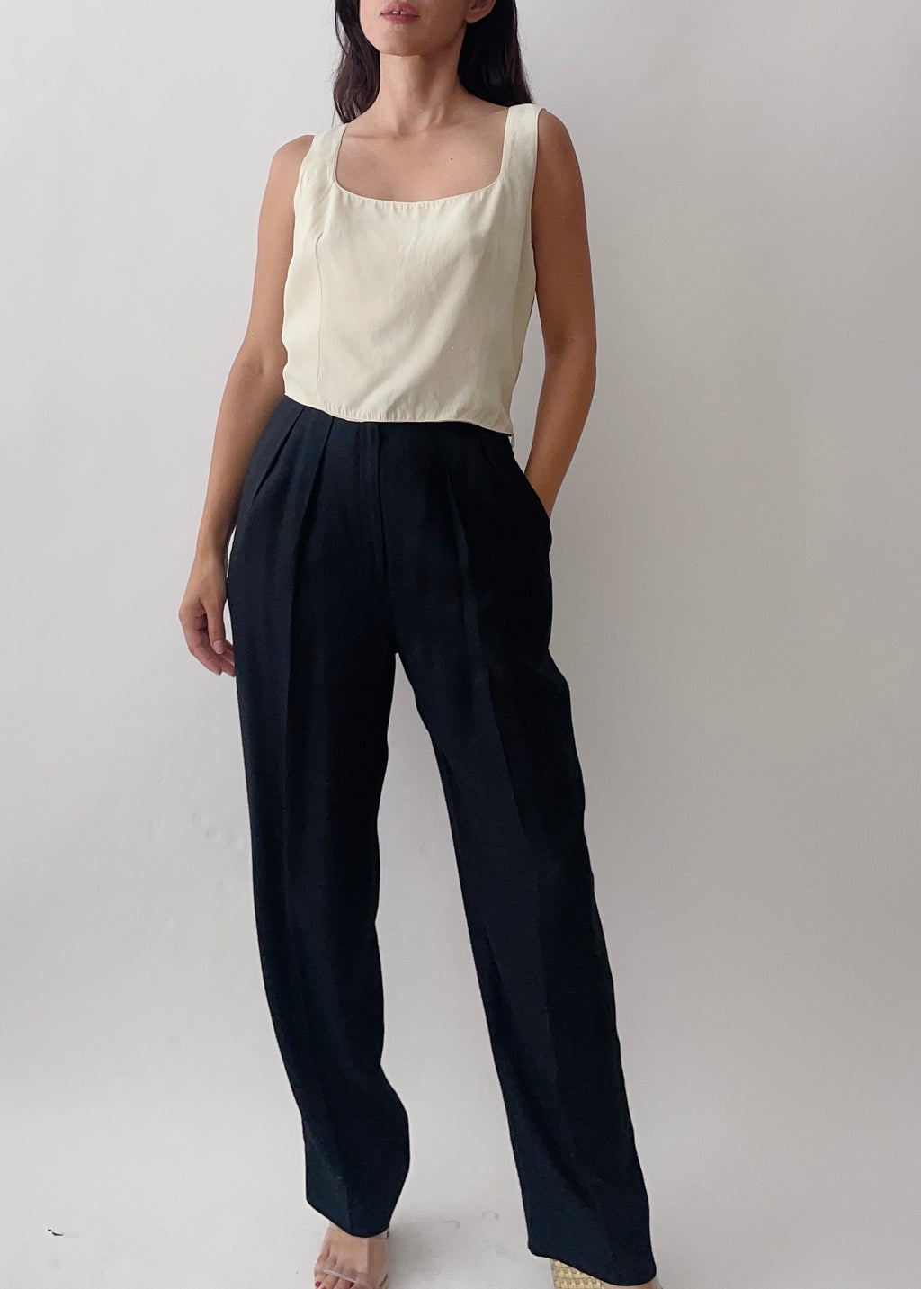 Vintage Byblos Square Neck Top