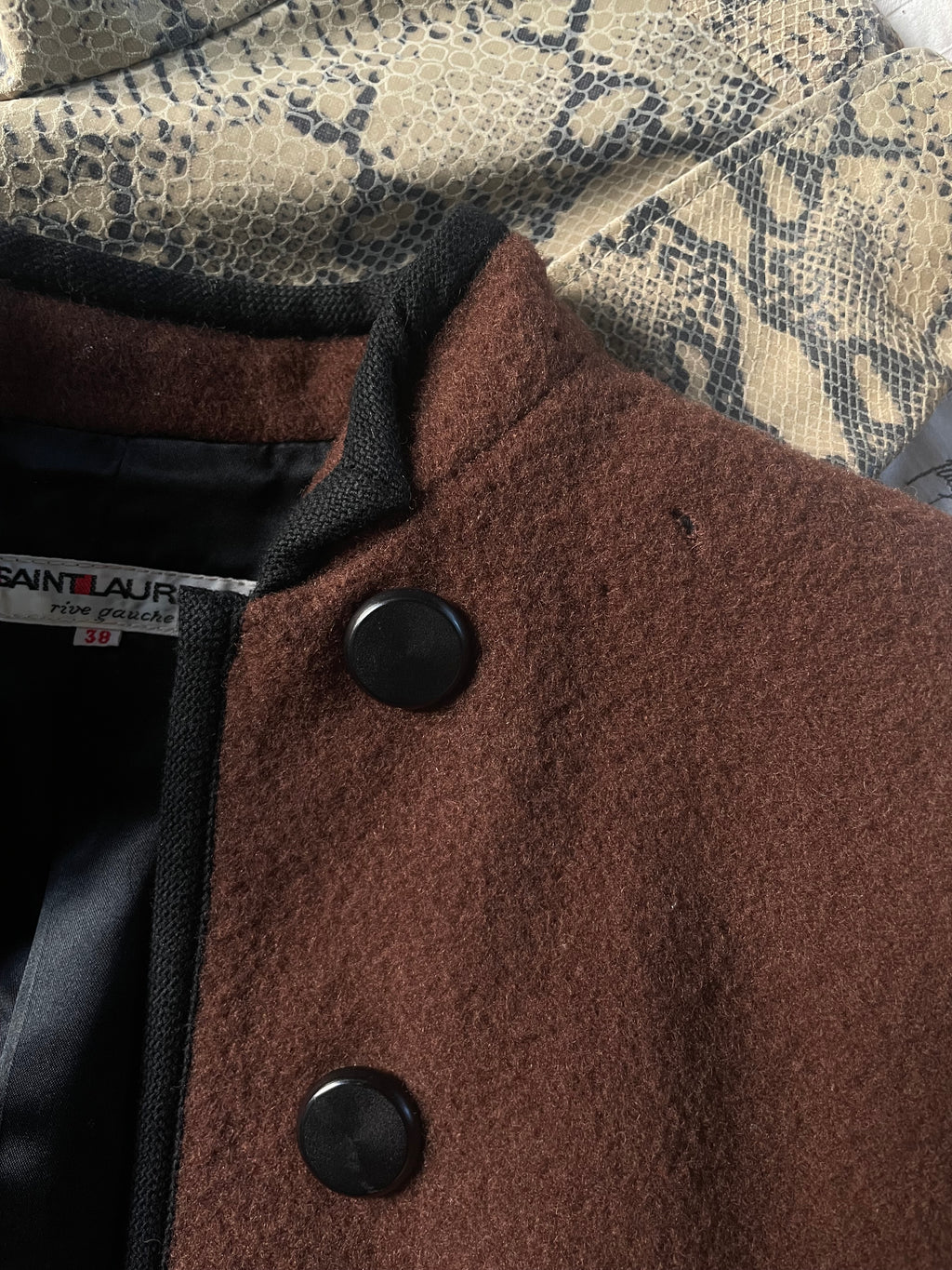 Vintage YSL Brown Wool Jacket