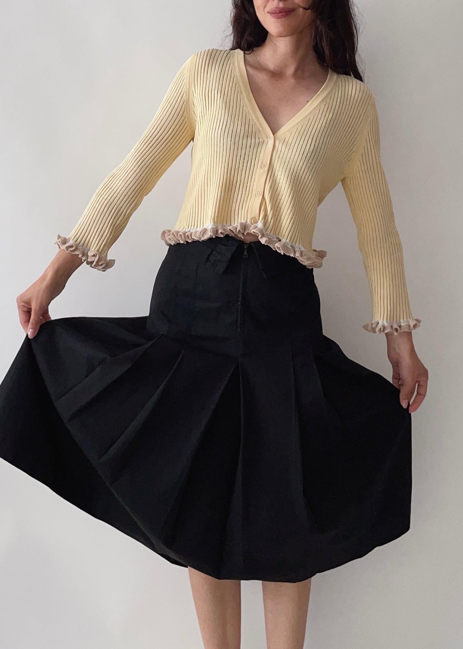 Prada Black Cotton Skirt