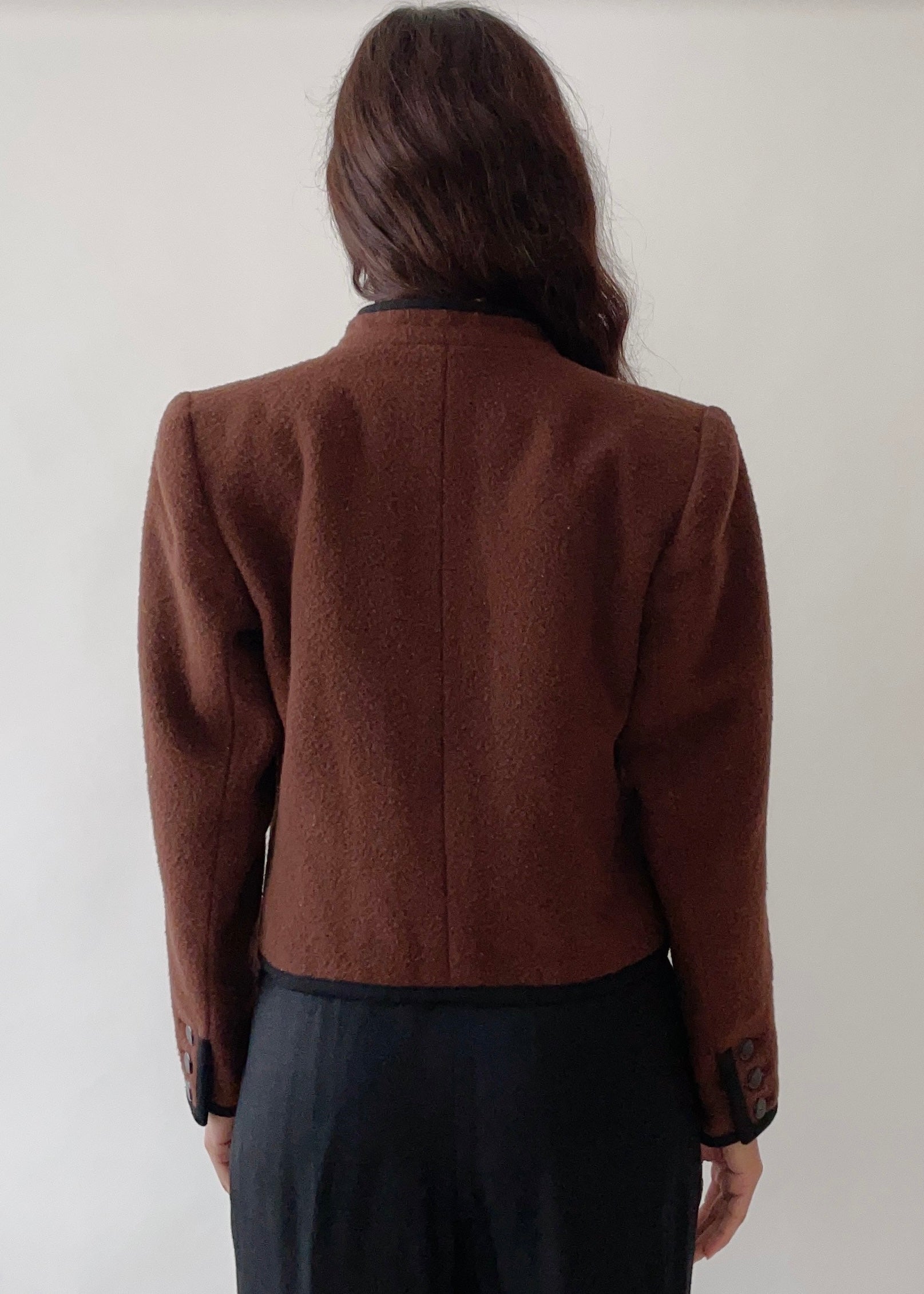Vintage YSL Brown Wool Jacket