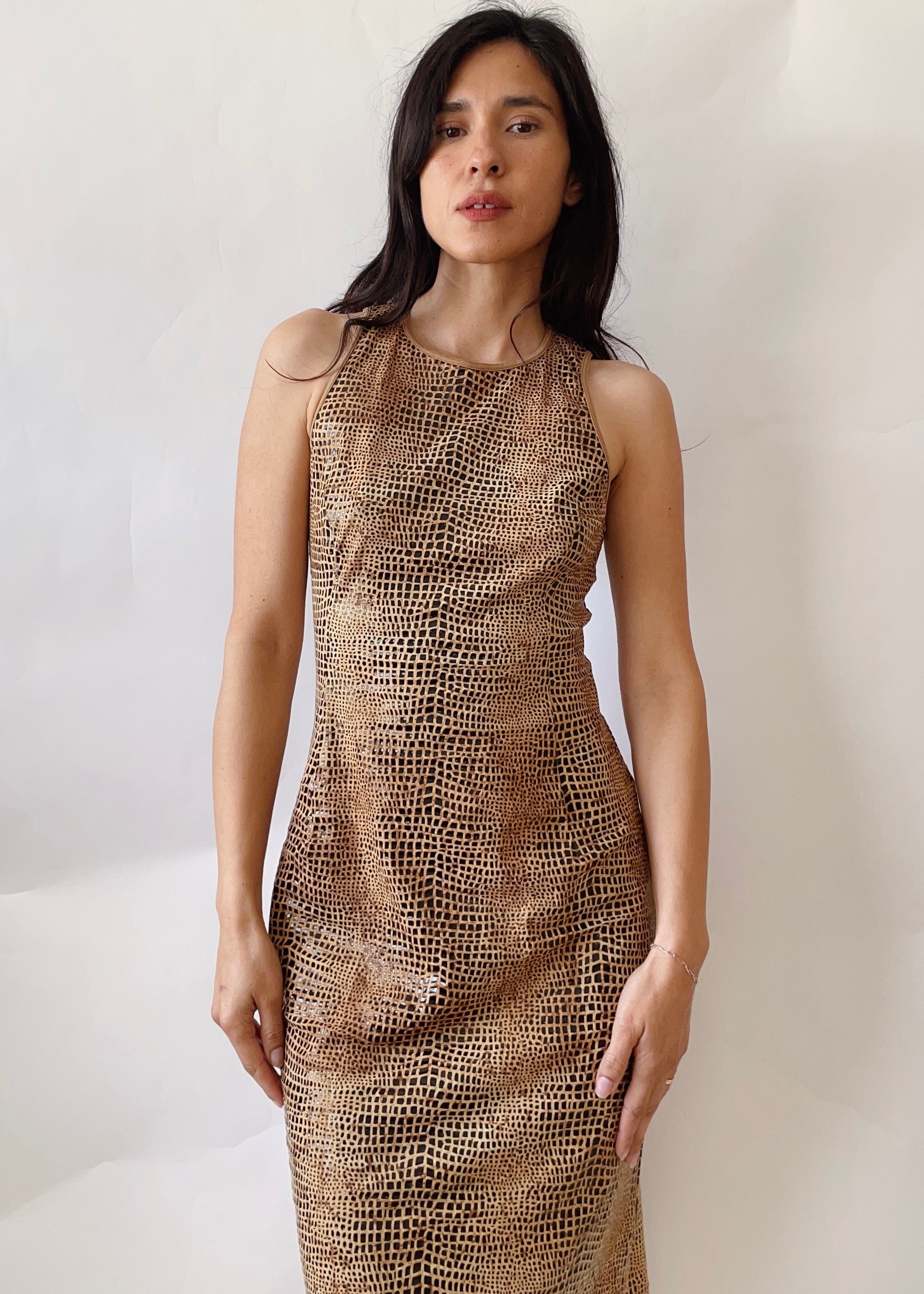 2000s Plein Sud Snake Print Dress