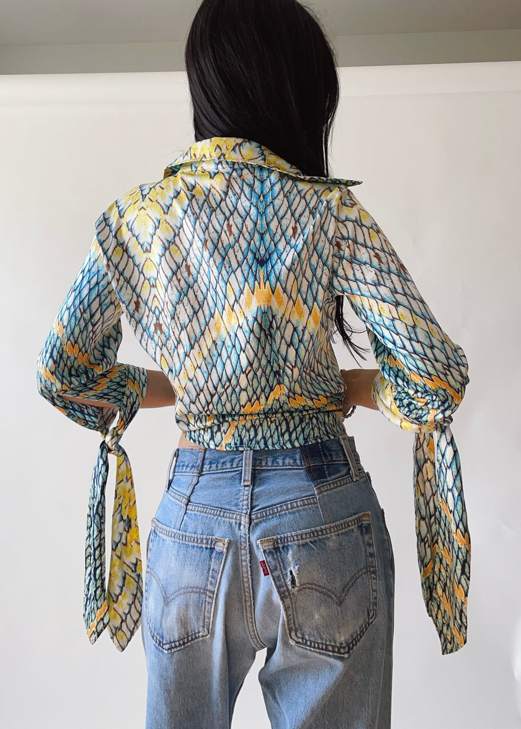 Early 2000s Just Cavalli Snake Print Top