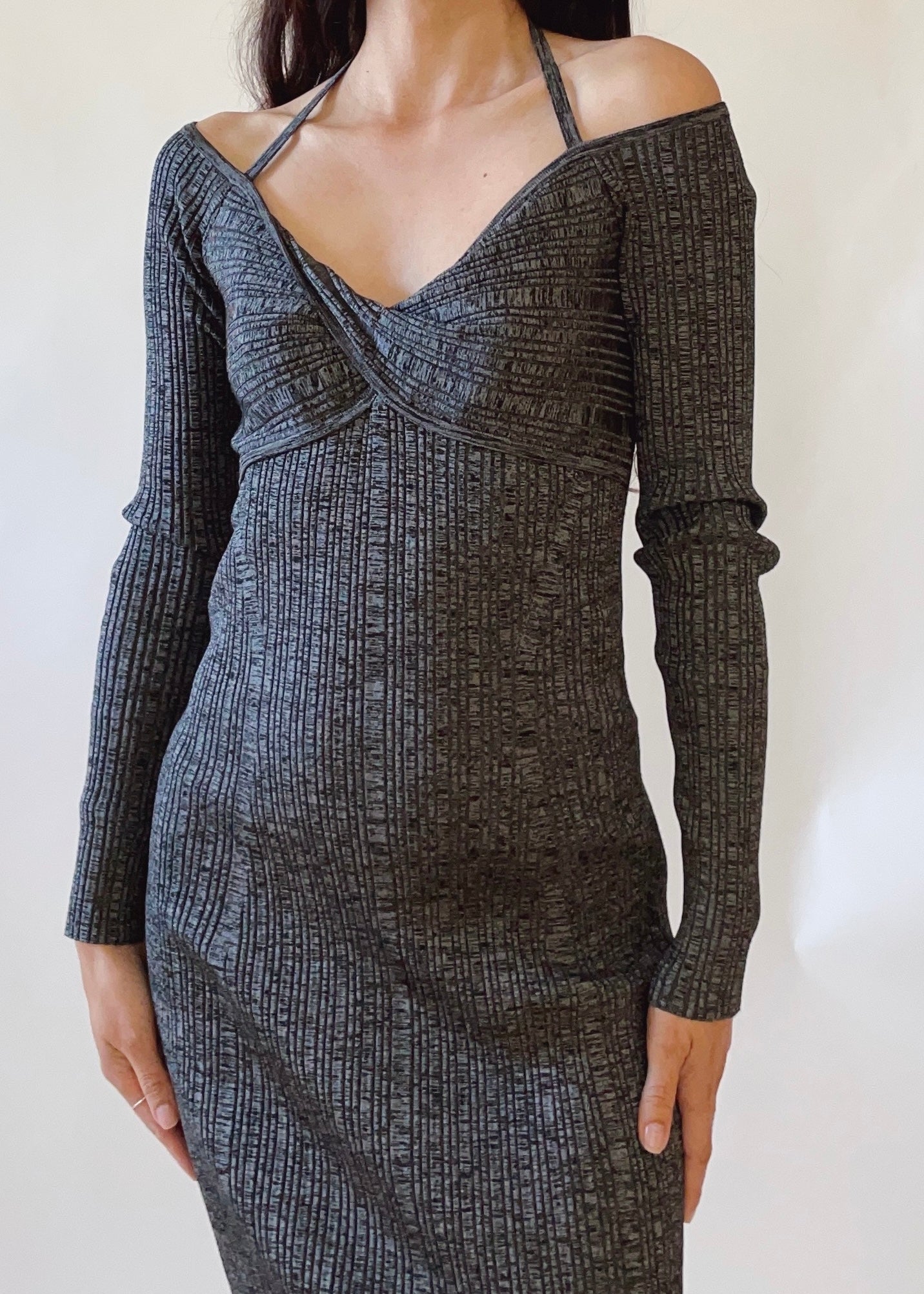 Moschino Halter Knit Long Dress