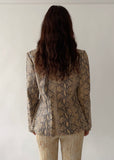 90s Snake Print Leather Jacket