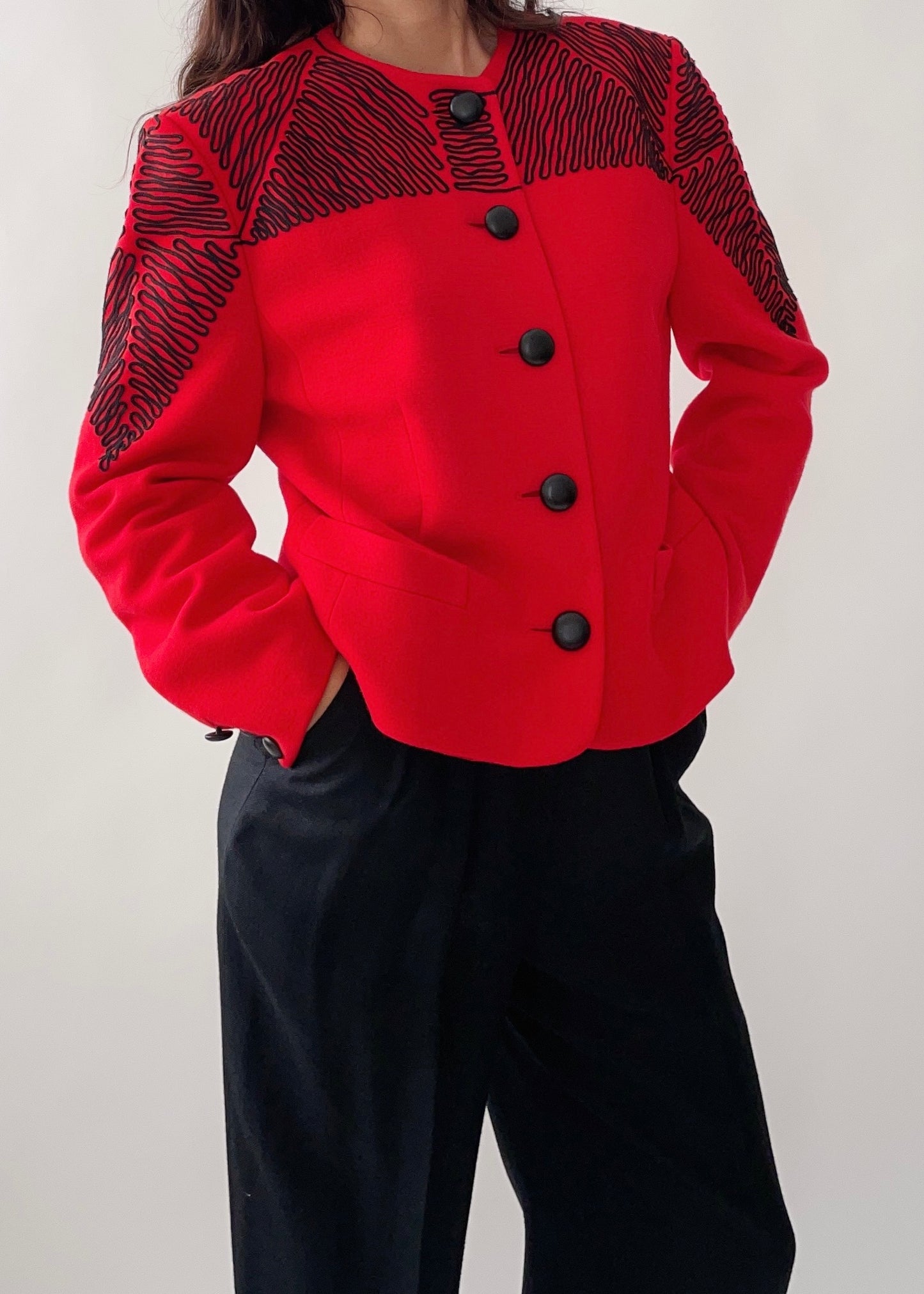 Vintage Louis Feraud Red Jacket