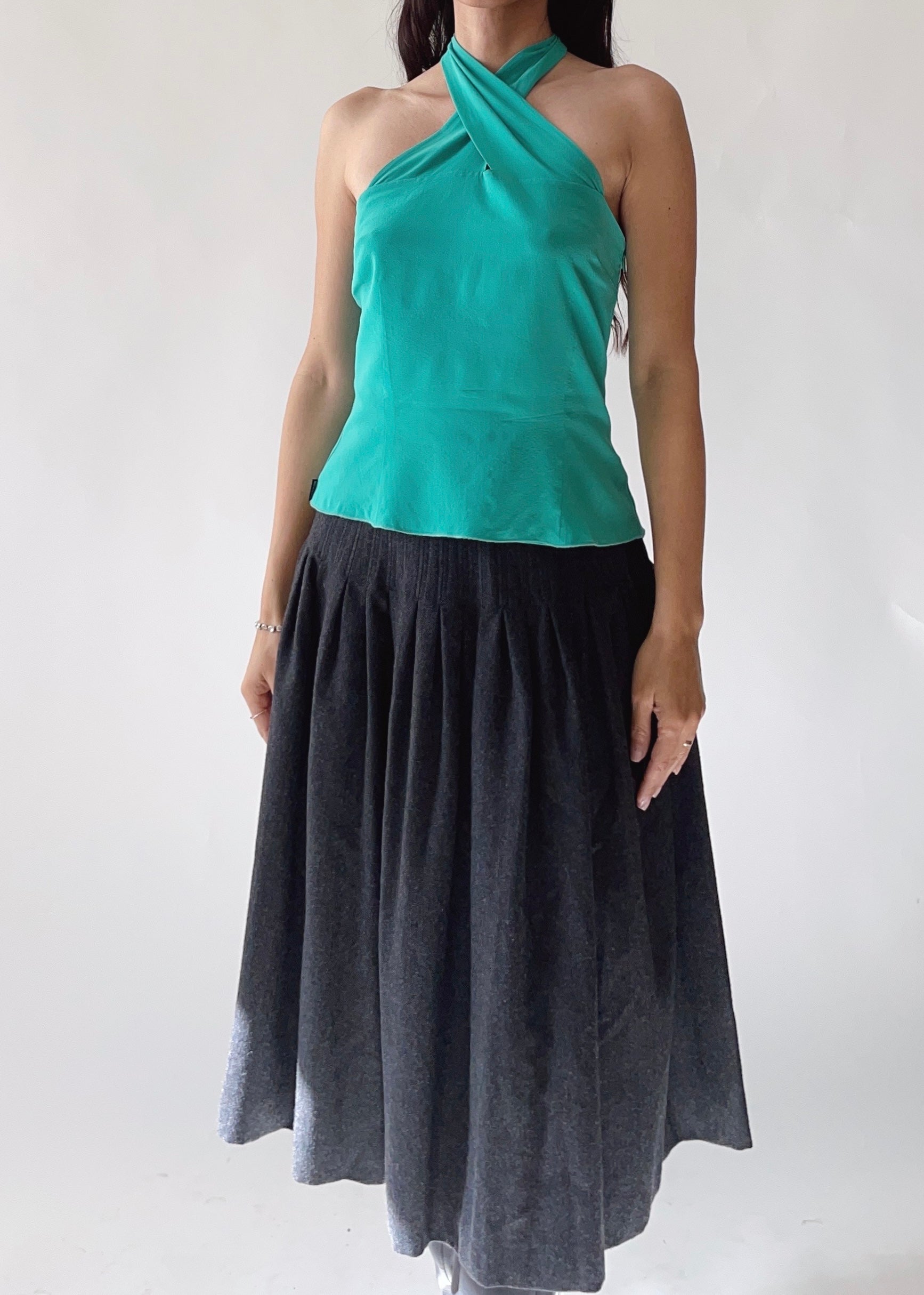 Vintage Moschino Silk Halter Top