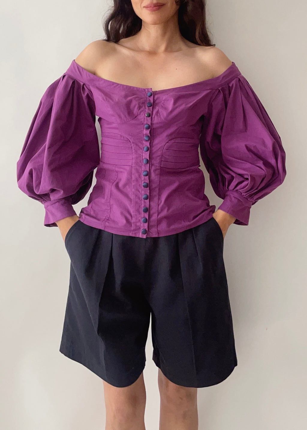 Vintage Just Cavalli Bustier Purple Top