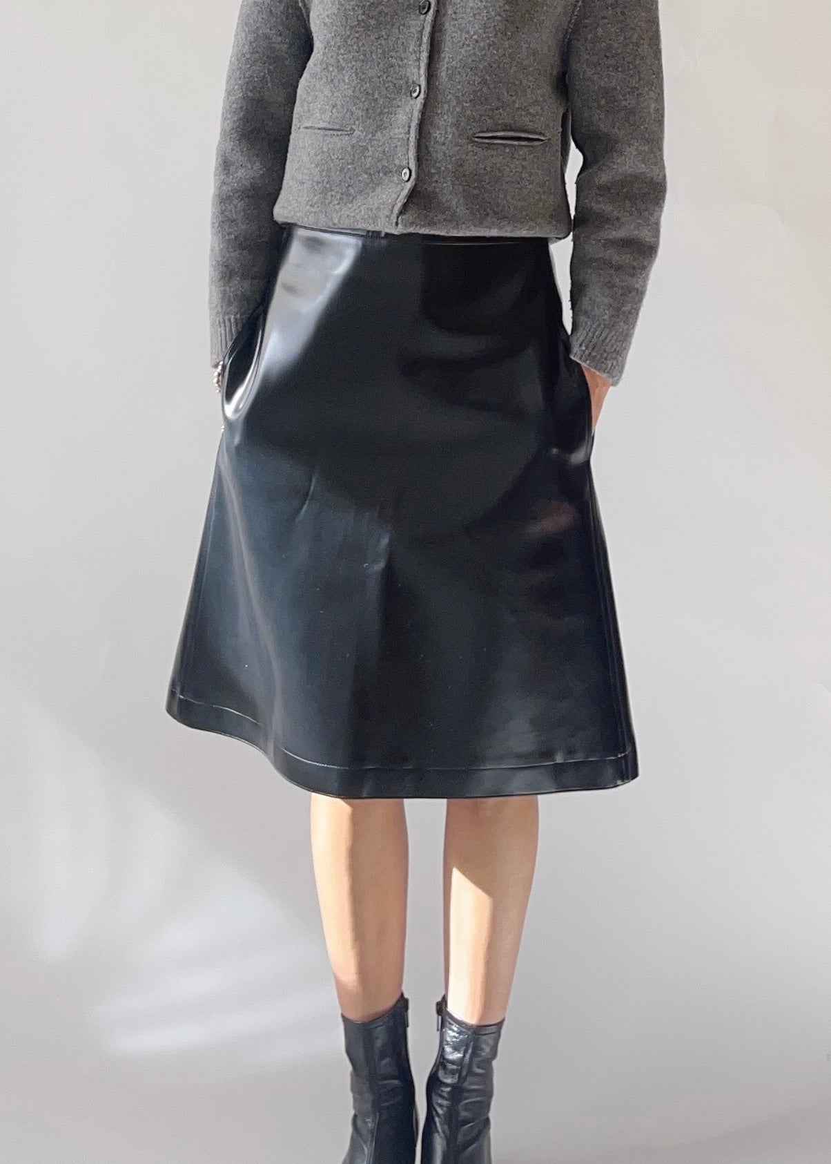 Jil Sander Faux Leather Skirt