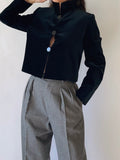 Vintage Yves Saint Laurent Velvet Cropped Jacket